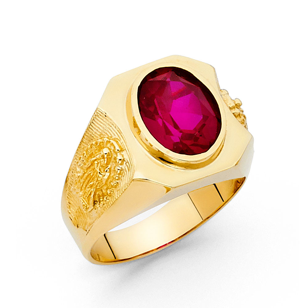 14K Yellow Gold Men's, Signet & Nugget Ring - RG1608