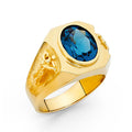 14K Yellow Gold Men's, Signet & Nugget Ring - RG1609
