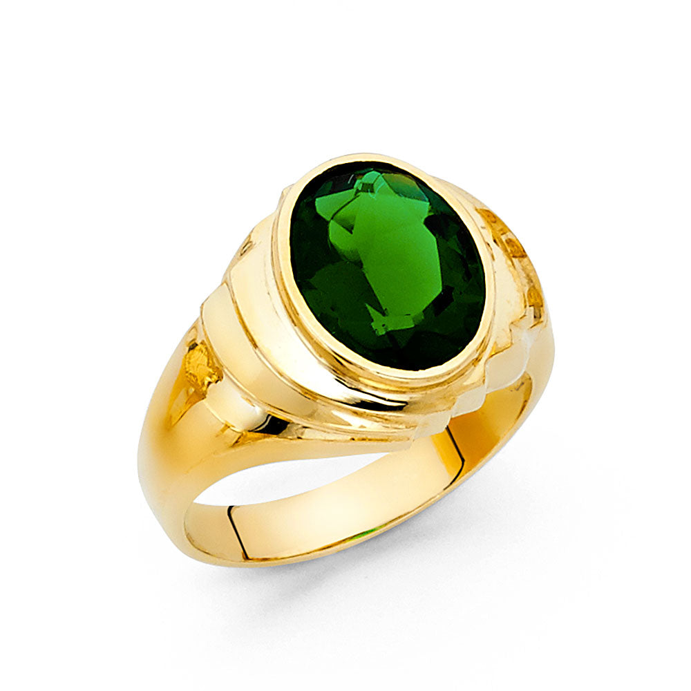 14K Yellow Gold Men's, Signet & Nugget Ring - RG1612