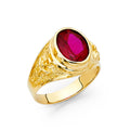 14K Yellow Gold Men's, Signet & Nugget Ring - RG1617