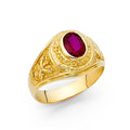 14K Yellow Gold Men's, Signet & Nugget Ring - RG1619