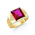 14K Yellow Gold Men's, Signet & Nugget Ring - RG1625