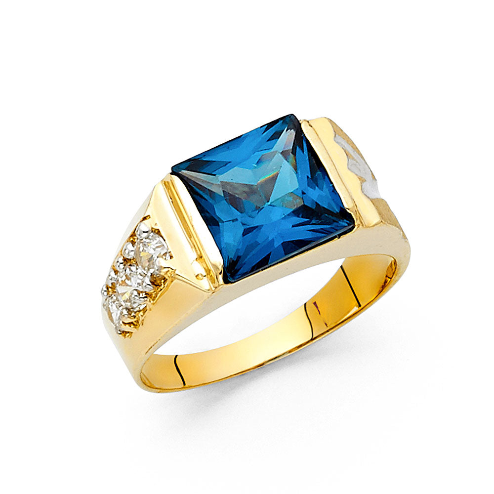 14K Yellow Gold Men's, Signet & Nugget Ring - RG1628