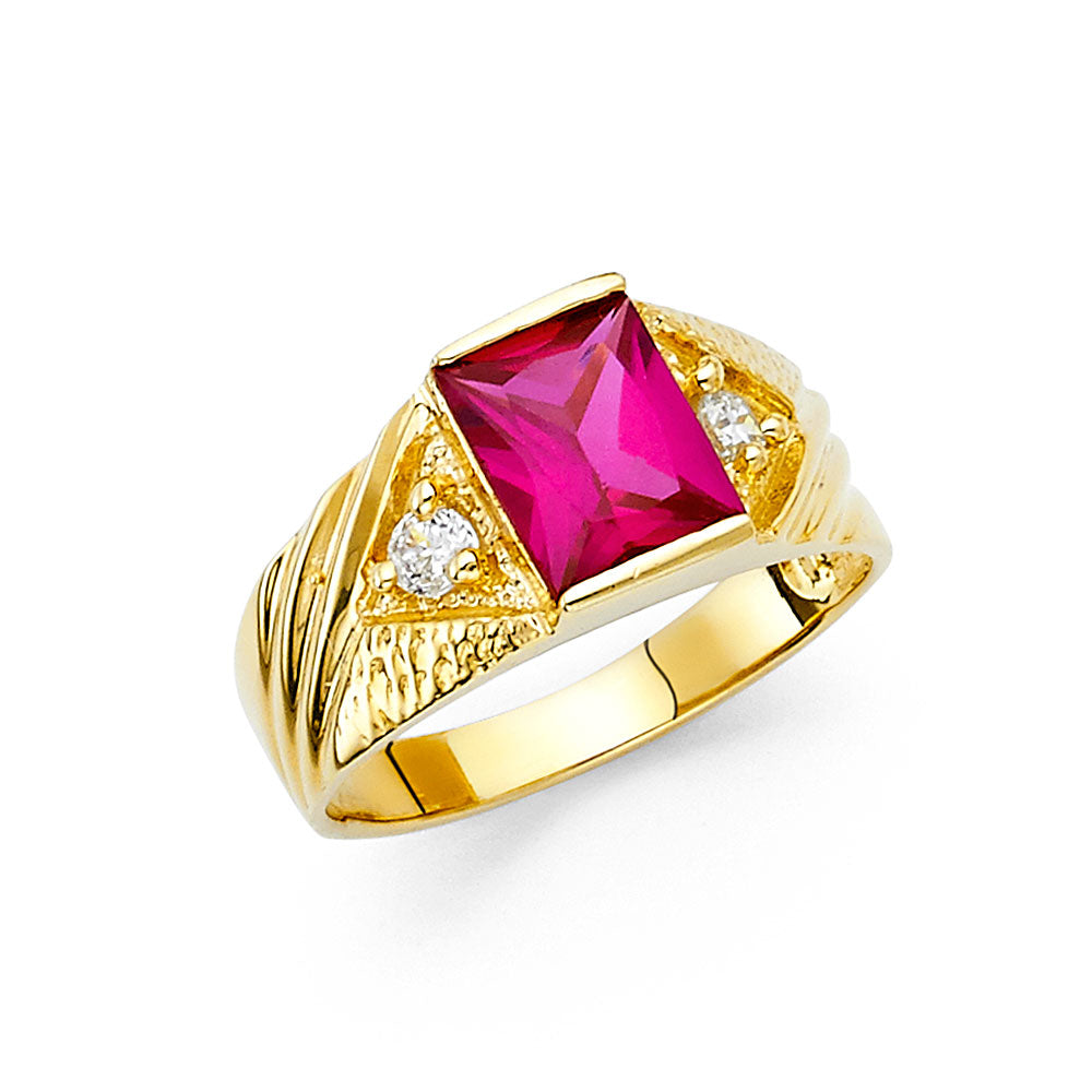 14K Yellow Gold Men's, Signet & Nugget Ring - RG1630