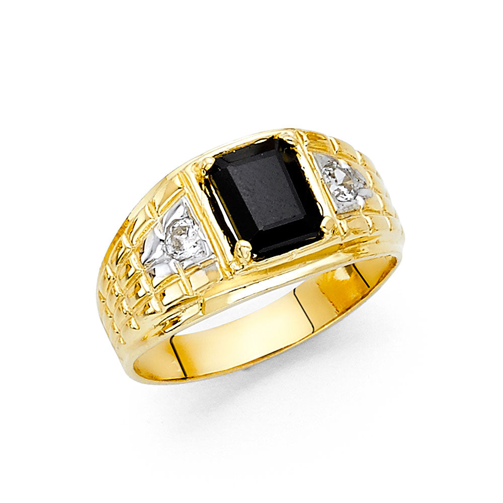 14K Yellow Gold Men's, Signet & Nugget Ring - RG1631