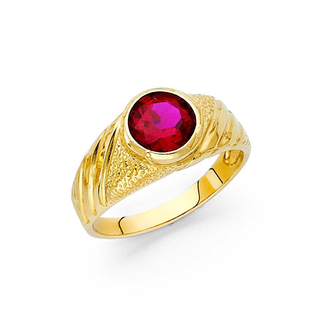 14K Yellow Gold Men's, Signet & Nugget Ring - RG1634