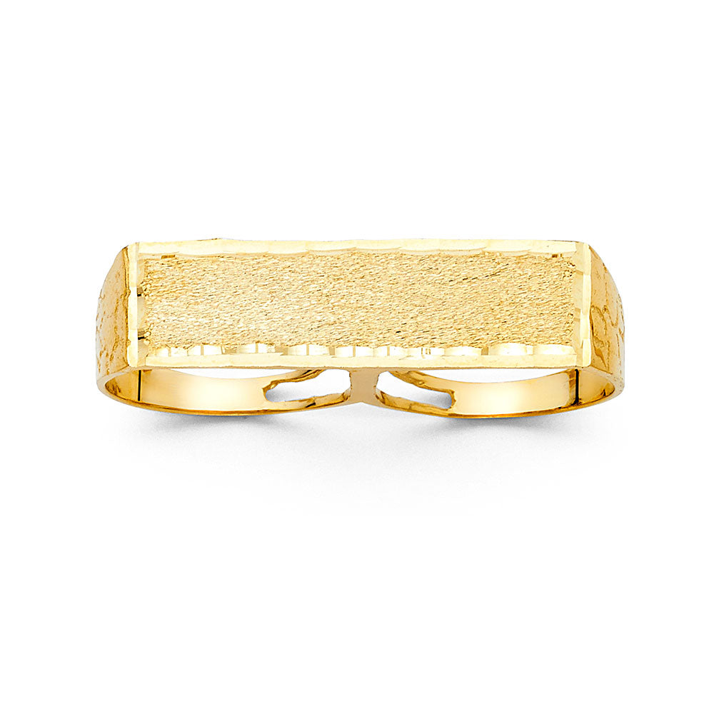 14K Yellow Gold Men's, Signet & Nugget Ring - RG1638