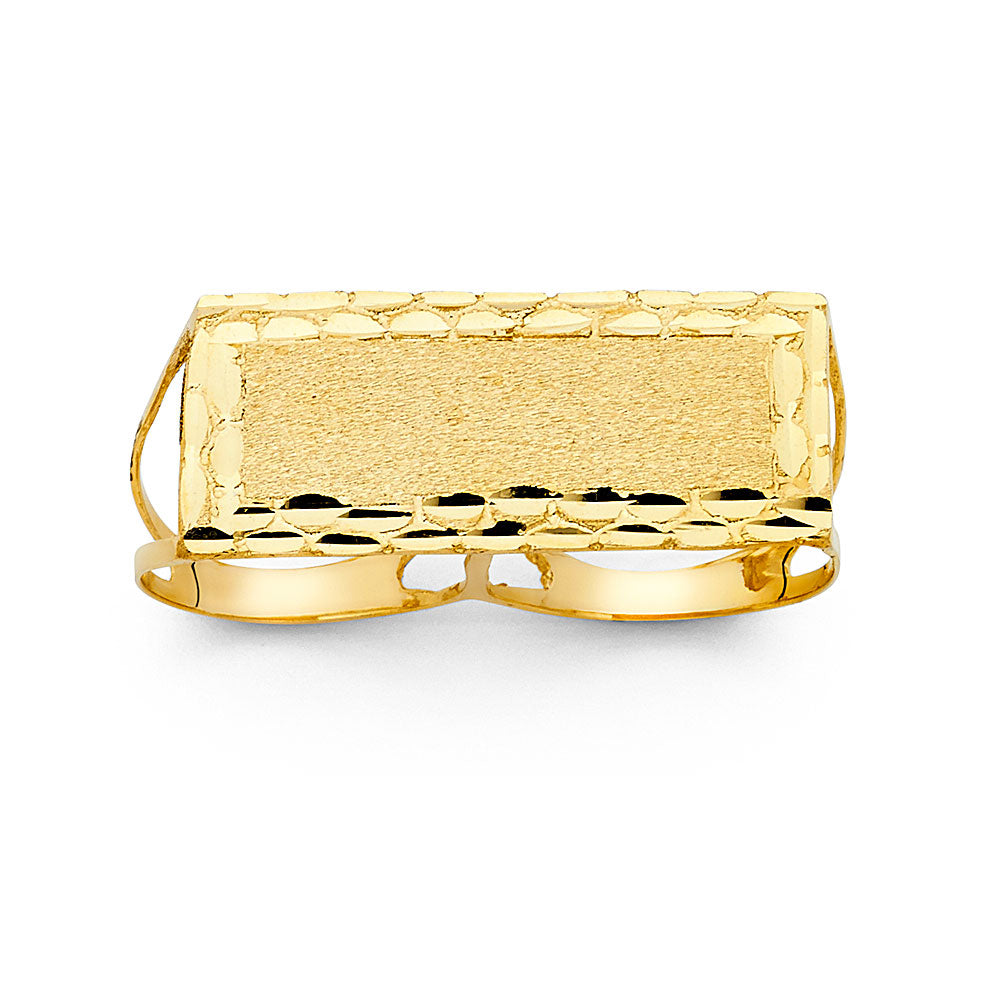 14K Yellow Gold Men's, Signet & Nugget Ring - RG1639