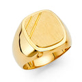 14K Yellow Gold Men's, Signet & Nugget Ring - RG1640