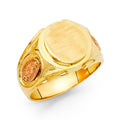 14K Yellow Gold Men's, Signet & Nugget Ring - RG1644