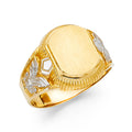 14K Yellow Gold Men's, Signet & Nugget Ring - RG1647