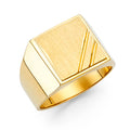 14K Yellow Gold Men's, Signet & Nugget Ring - RG1650