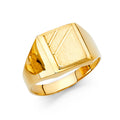 14K Yellow Gold Men's, Signet & Nugget Ring - RG1652