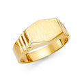 14K Yellow Gold Men's, Signet & Nugget Ring - RG1656
