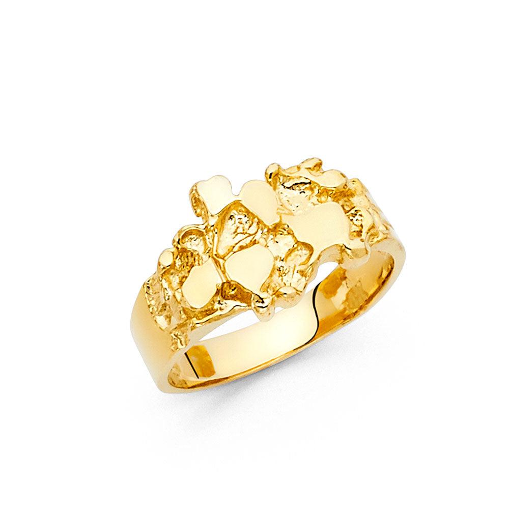 14K Yellow Gold Men's, Signet & Nugget Ring - RG1668