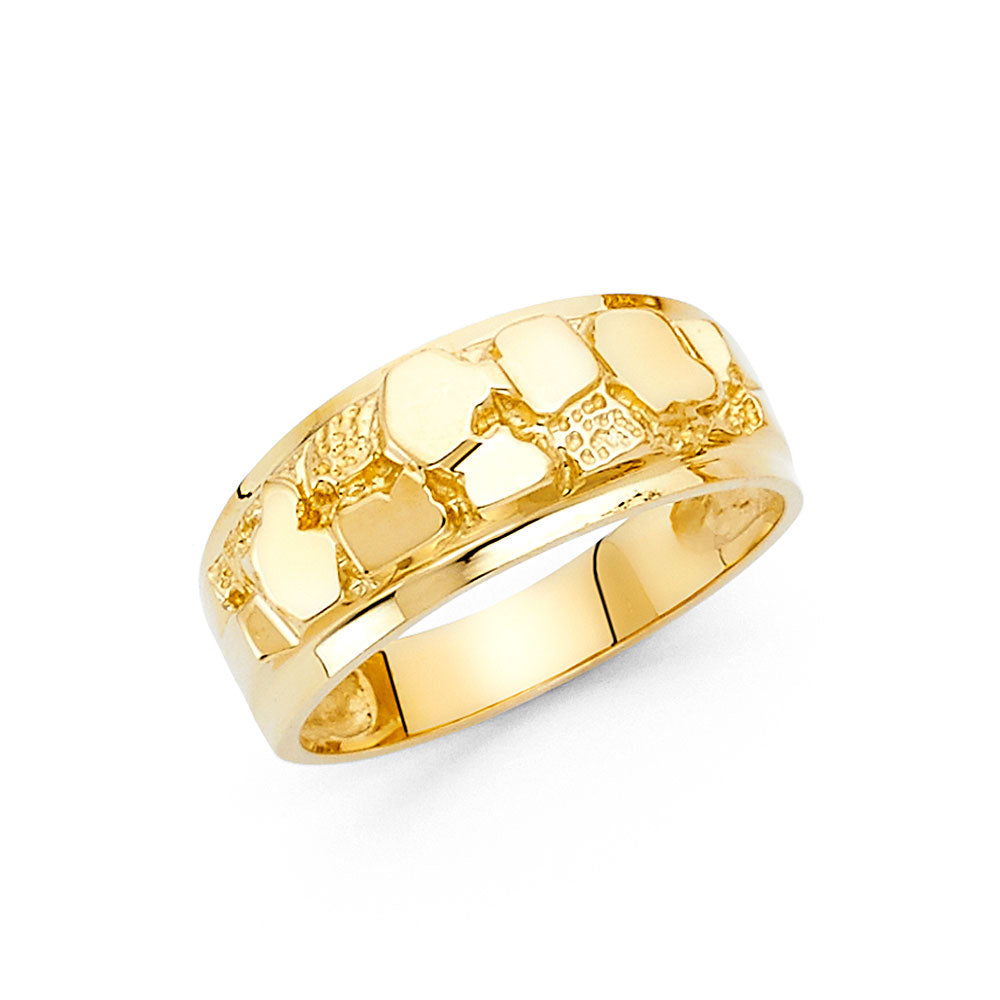 14K Yellow Gold Men's, Signet & Nugget Ring - RG1670