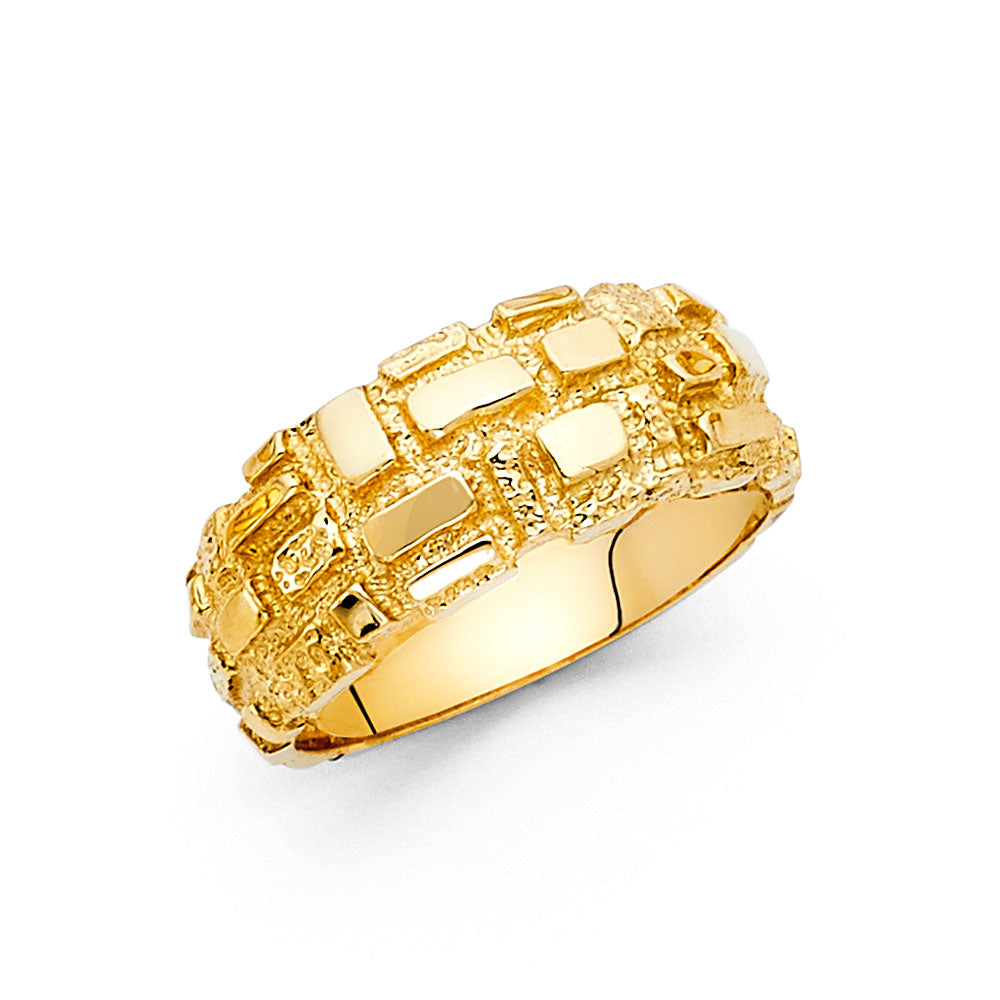 14K Yellow Gold Men's, Signet & Nugget Ring - RG1672