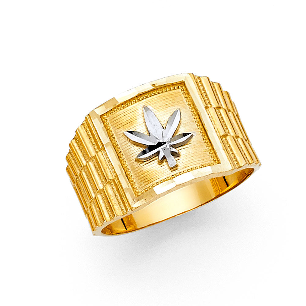 14K Yellow Gold Men's, Signet & Nugget Ring - RG1688