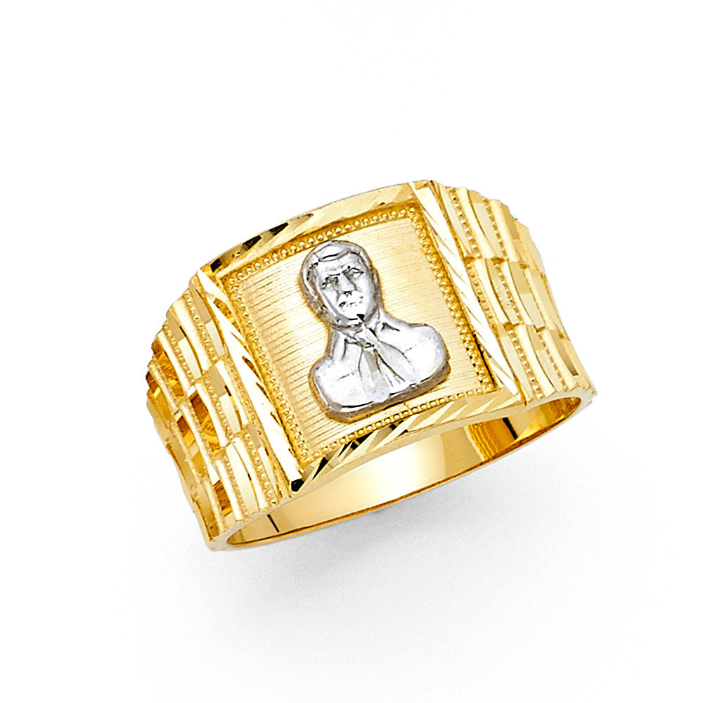 14K Yellow Gold Men's, Signet & Nugget Ring - RG1689