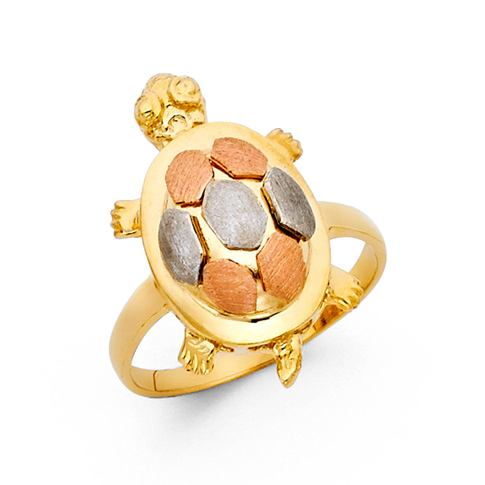 14K Yellow Gold Butterfly, Animal & Lucky Ring - RG1693