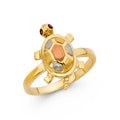 14K Yellow Gold Butterfly, Animal & Lucky Ring - RG1694