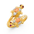 14K Yellow Gold Butterfly, Animal & Lucky Ring - RG1695