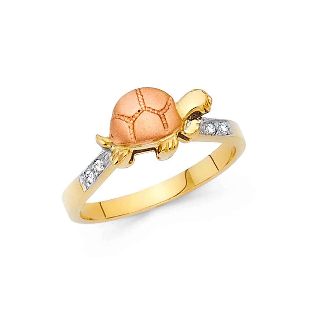 14K Yellow Gold Butterfly, Animal & Lucky Ring - RG1696