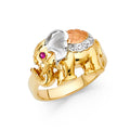 14K Yellow Gold Butterfly, Animal & Lucky Ring - RG1702