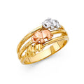 14K Yellow Gold Butterfly, Animal & Lucky Ring - RG1706