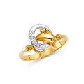 14K Yellow Gold Butterfly, Animal & Lucky Ring - RG1714