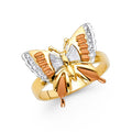 14K Yellow Gold Butterfly, Animal & Lucky Ring - RG1717