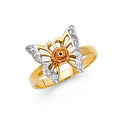 14K Yellow Gold Butterfly, Animal & Lucky Ring - RG1718