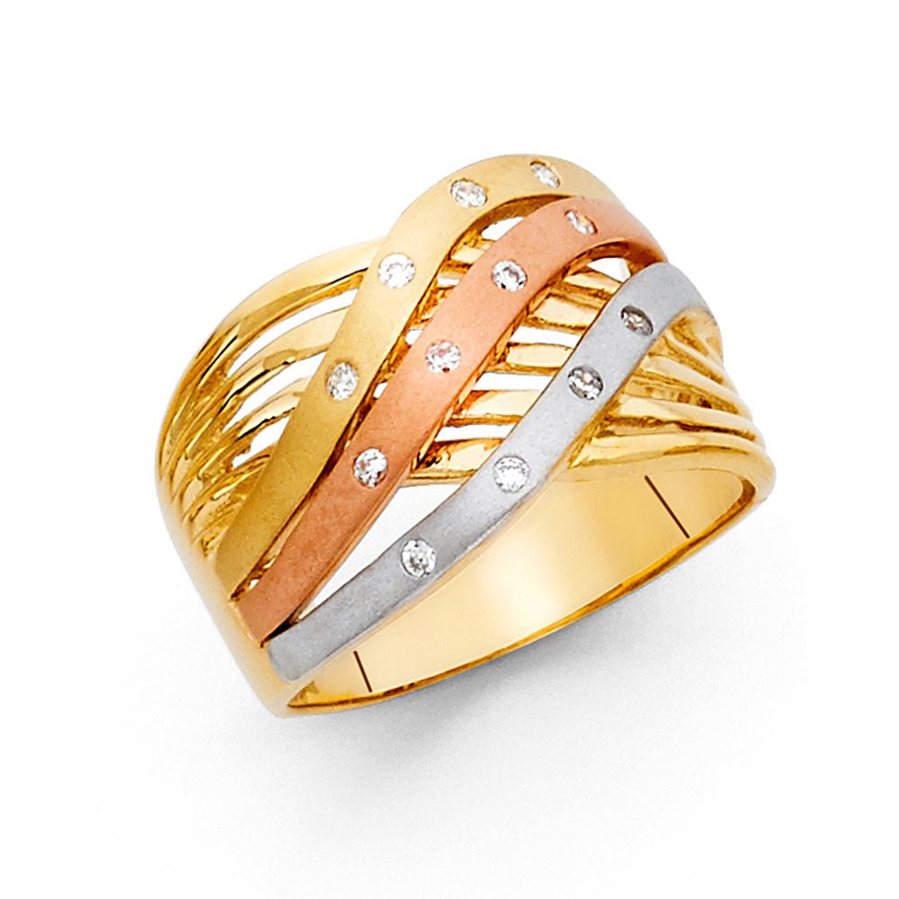 14K Yellow Gold Religious, 15 Años & Crown Ring - RG1727