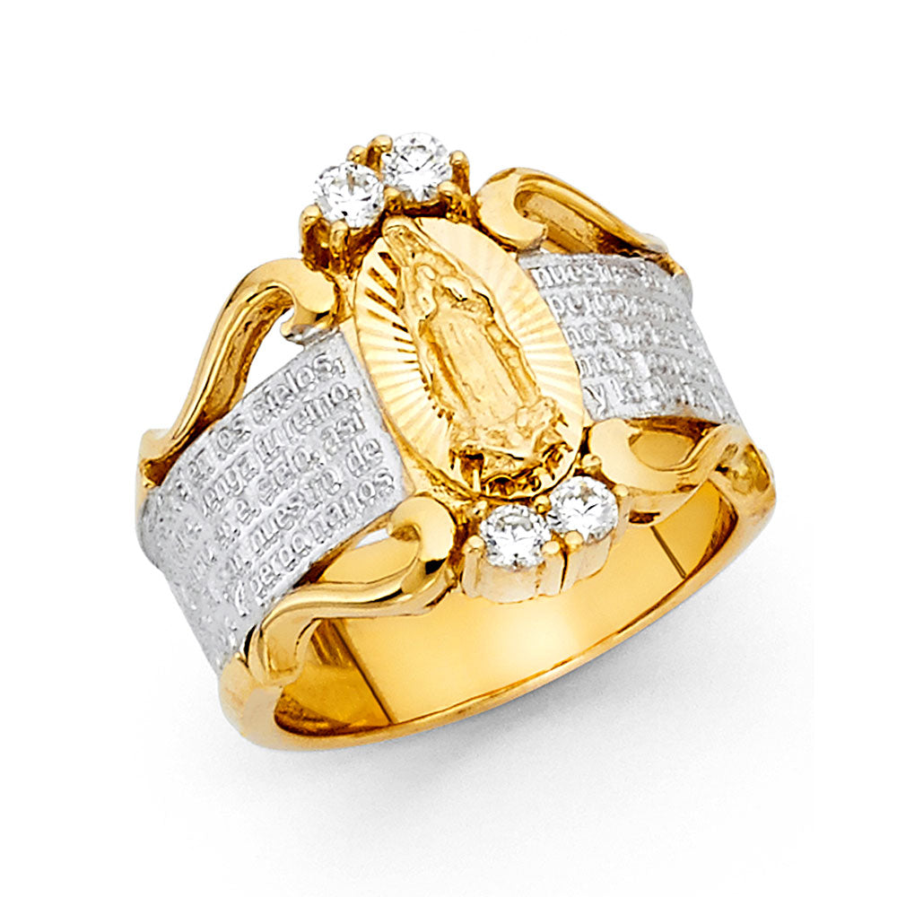 14K Yellow Gold Religious, 15 Años & Crown Ring - RG1732