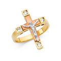 14K Yellow Gold Religious, 15 Años & Crown Ring - RG1734