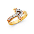 14K Yellow Gold Religious, 15 Años & Crown Ring - RG1736