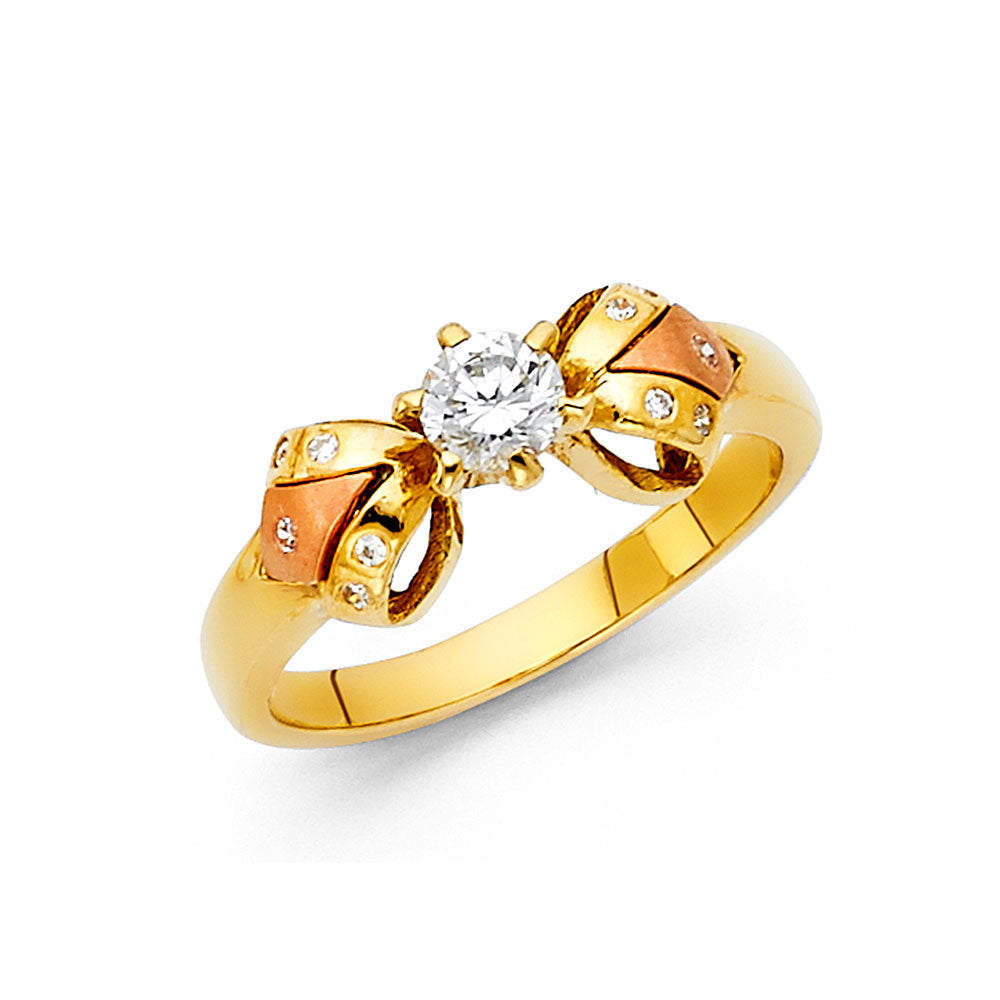 14K Yellow Gold Fancy CZ & Mother's Ring - RG1749