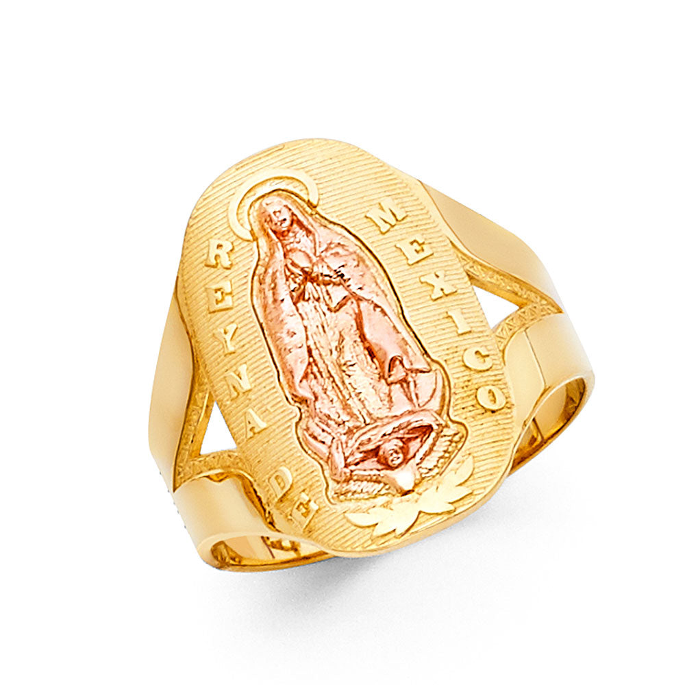 14K Yellow Gold Religious, 15 Años & Crown Ring - RG1758