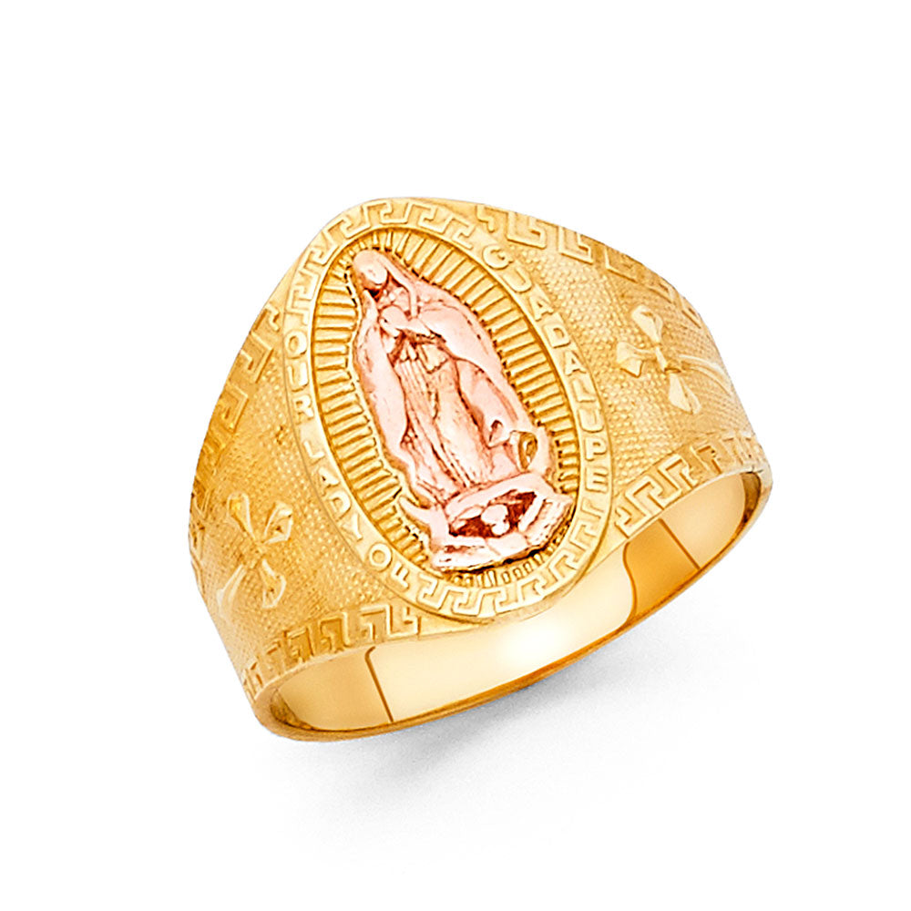 14K Yellow Gold Religious, 15 Años & Crown Ring - RG1759