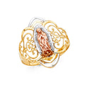 14K Yellow Gold Religious, 15 Años & Crown Ring - RG1760