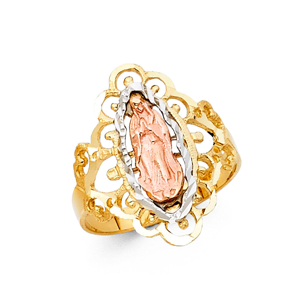 14K Yellow Gold Religious, 15 Años & Crown Ring - RG1761