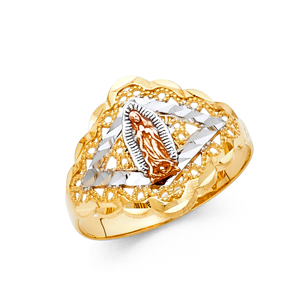 14K Yellow Gold Religious, 15 Años & Crown Ring - RG1765