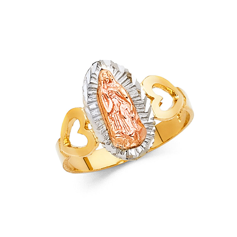14K Yellow Gold Religious, 15 Años & Crown Ring - RG1767