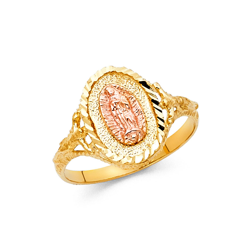 14K Yellow Gold Religious, 15 Años & Crown Ring - RG1768