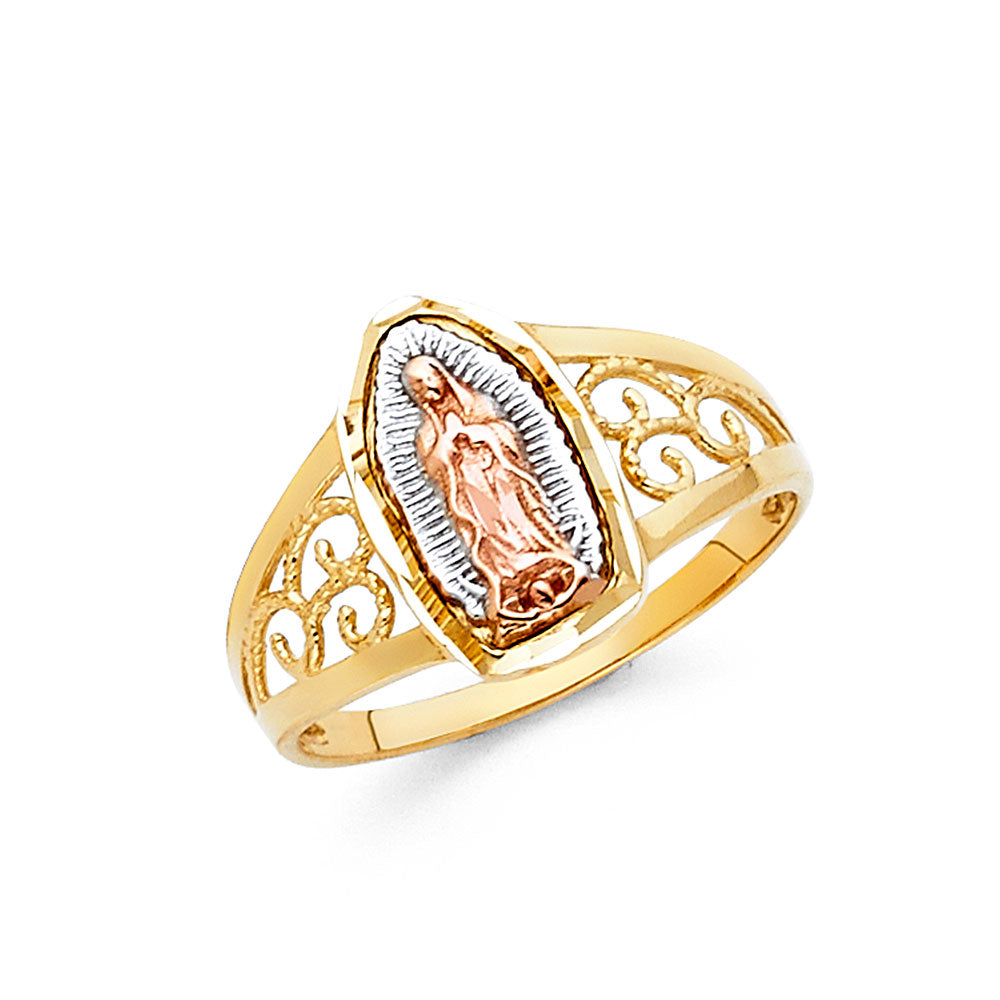 14K Yellow Gold Religious, 15 Años & Crown Ring - RG1774
