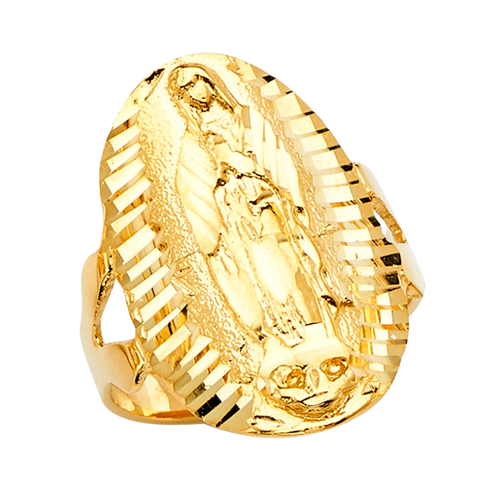 14K Yellow Gold Religious, 15 Años & Crown Ring - RG1775
