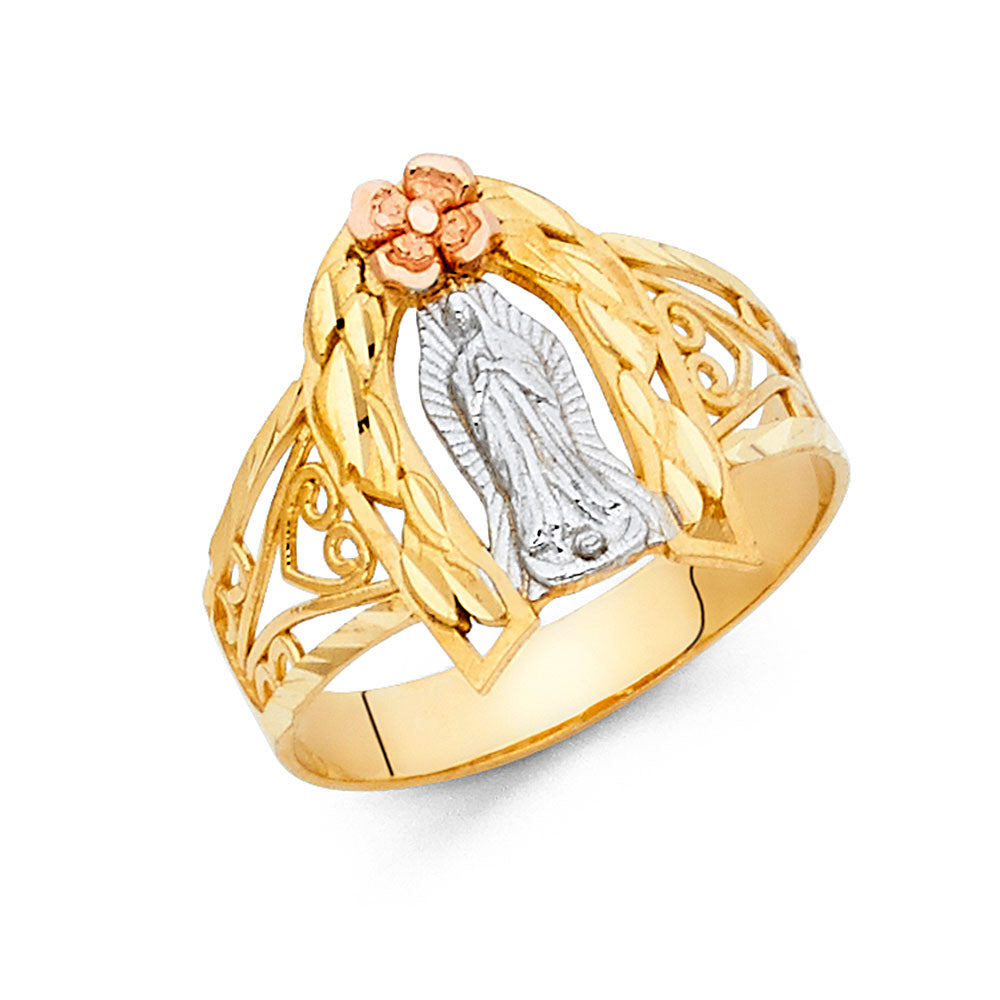 14K Yellow Gold Religious, 15 Años & Crown Ring - RG1787