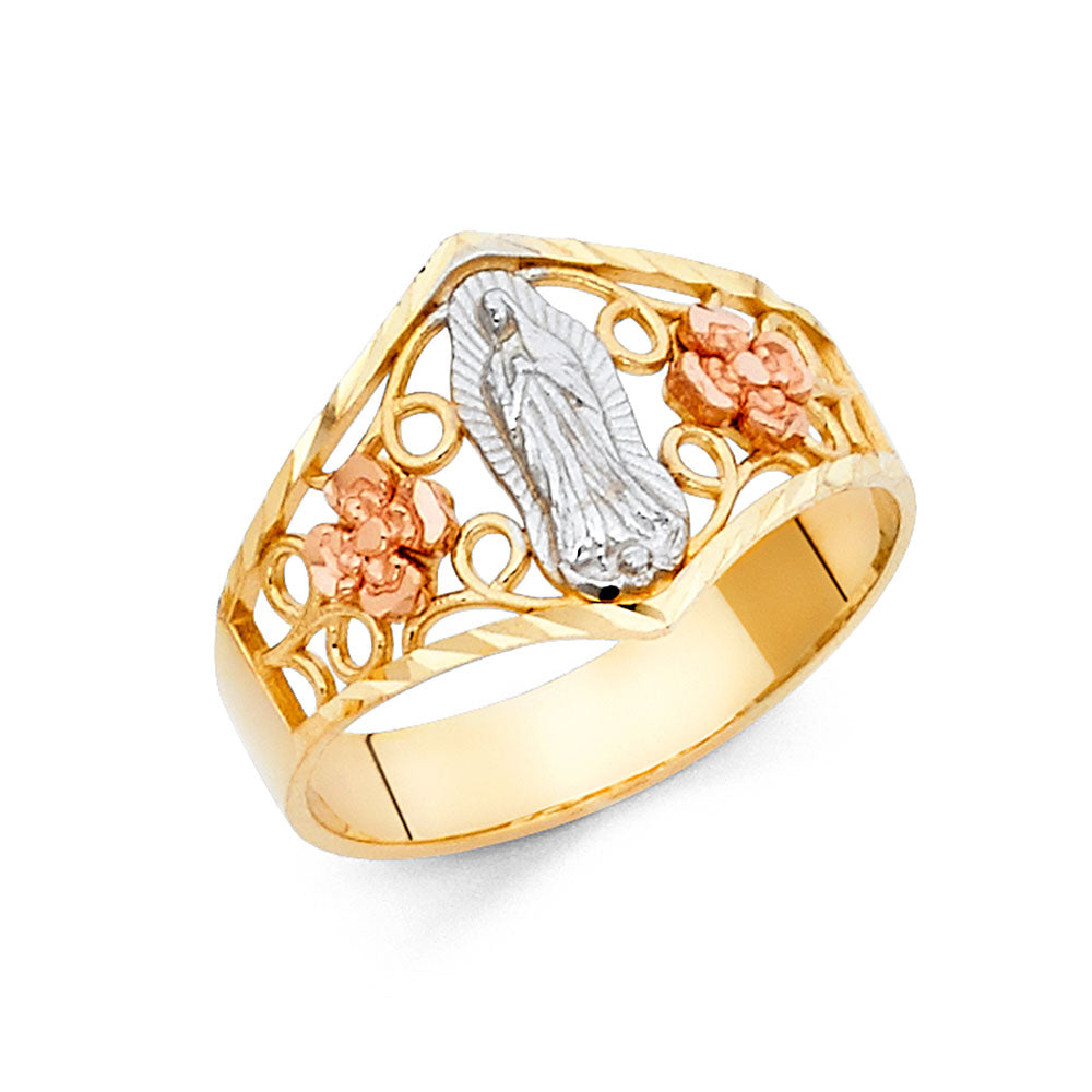 14K Yellow Gold Religious, 15 Años & Crown Ring - RG1788