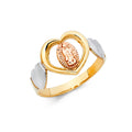 14K Yellow Gold Religious, 15 Años & Crown Ring - RG1790