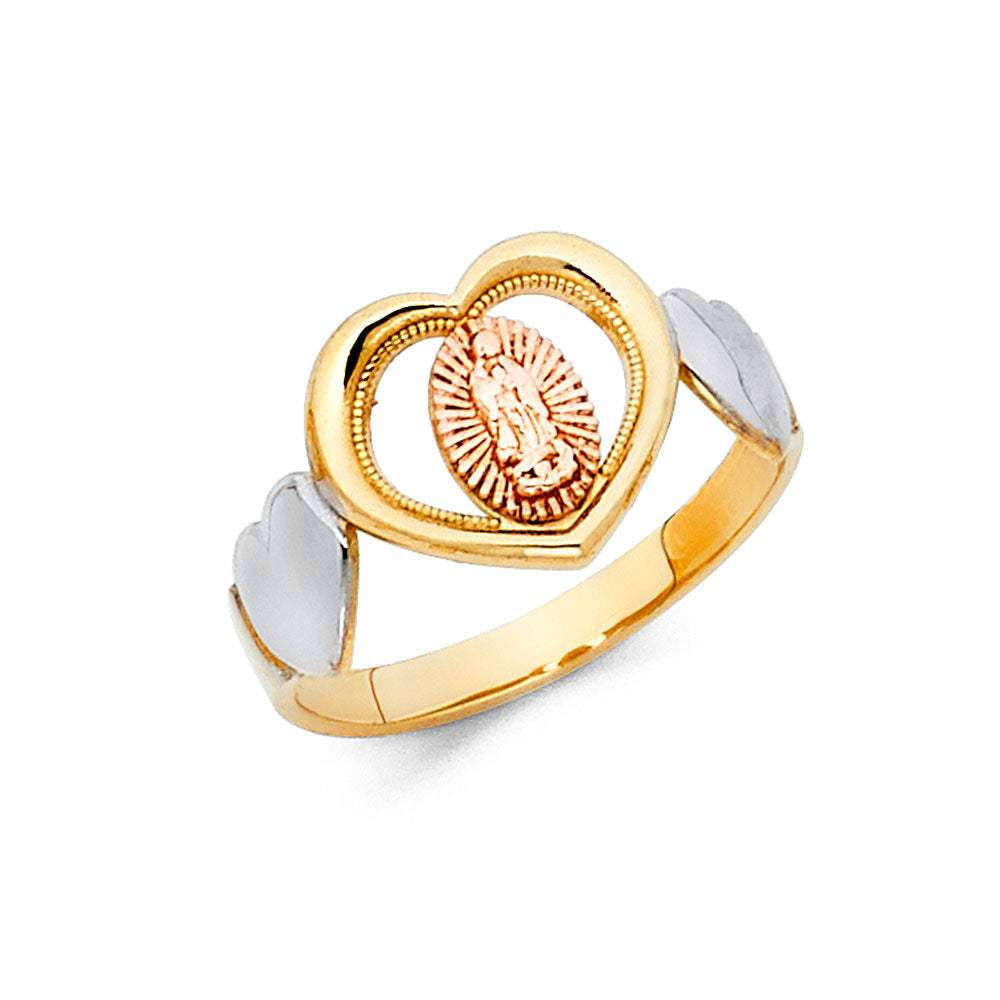 14K Yellow Gold Religious, 15 Años & Crown Ring - RG1790